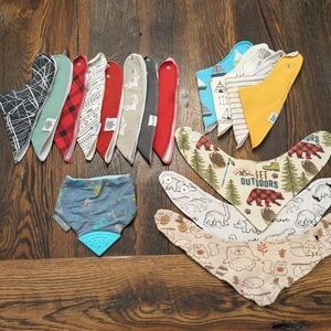 Set of 16 Boys Bandana Drool Bibs